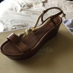 Holly Flatform Leather Michael Kors